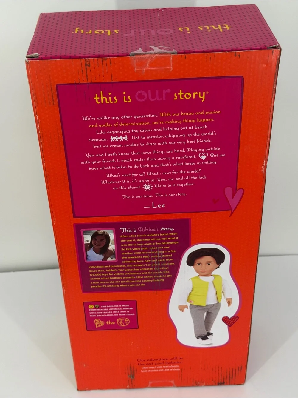 New Our Generation Lee Boy doll 18-inch dark-brown eyes -brown Realistic Hair - Picture 6 of 6